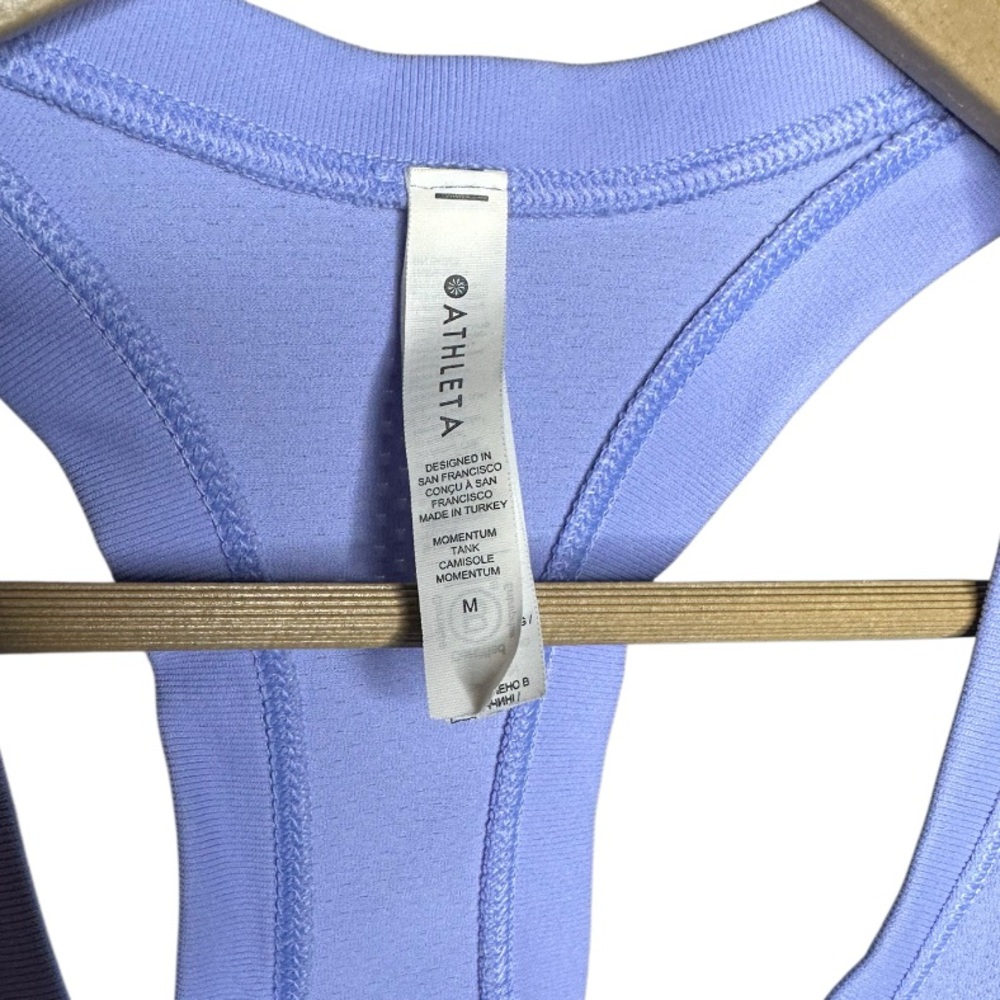 Athleta Momentum Racerback Tank Top | Lavender Purple | Athletic Workout | M - Picture 4 of 5